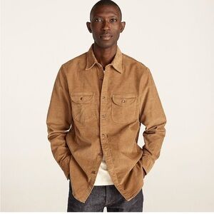 Mens J Crew, classic size L corduroy shirt. Camel color.